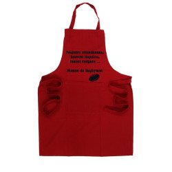 Tablier de cuisine Rugby Rouge