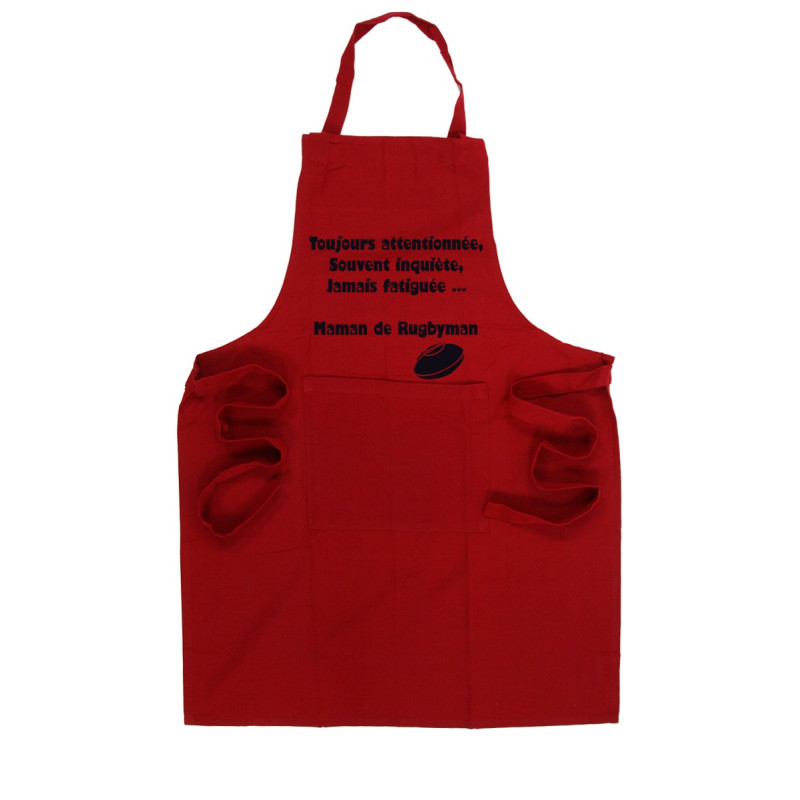 Tablier de cuisine Rugby Rouge