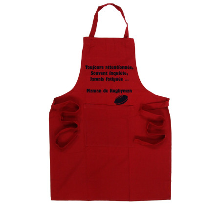 Tablier de cuisine Rugby Rouge