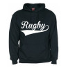 Sweat capuche Rugby Noir