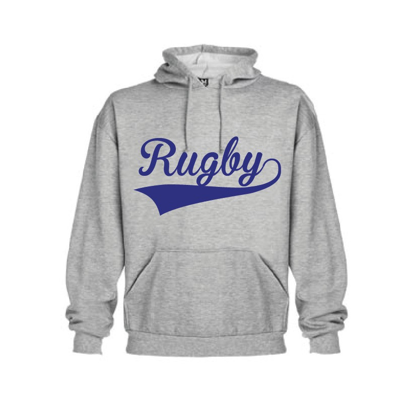 Sweat capuche Rugby Gris