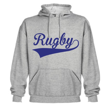 Sweat capuche Rugby Gris
