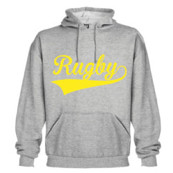 Sweat capuche Rugby Gris