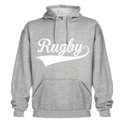 Sweat capuche Rugby Gris