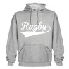 Sweat capuche Rugby Gris