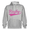 Sweat capuche Rugby Gris