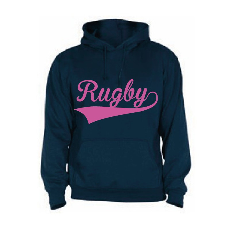 Sweat capuche Rugby Bleu Marine