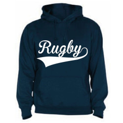 Sweat capuche Rugby Bleu Marine