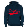 Sweat capuche Rugby Bleu Marine