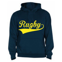 Sweat capuche Rugby Bleu Marine