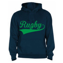 Sweat capuche Rugby Bleu Marine