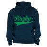 Sweat capuche Rugby Bleu Marine