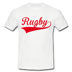 Tee shirt Rugby Blanc