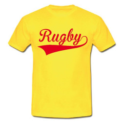 Tee shirt Rugby Jaune