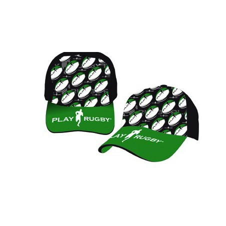 Casquette Play Rugby Ball vert 