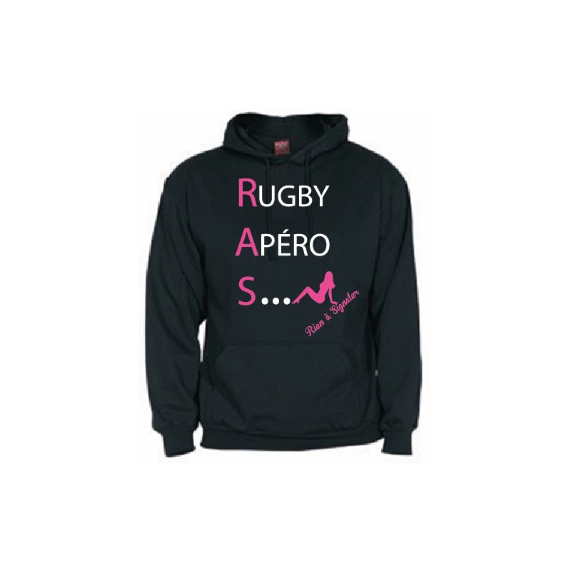 Sweat capuche 3ème mi temps "R.A.S"