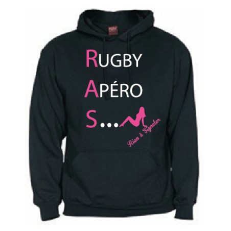 Sweat capuche 3ème mi temps "R.A.S"
