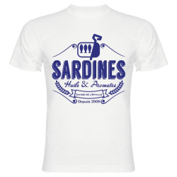 Tee Shirt Sardines 2 Blanc