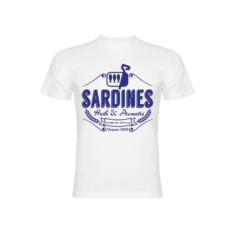 Tee Shirt Sardines 2 Blanc