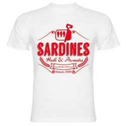 Tee Shirt Sardines 2 Blanc
