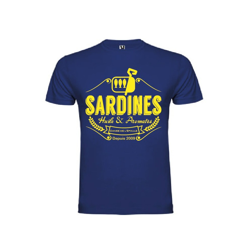 Tee Shirt Sardines 2 Bleu