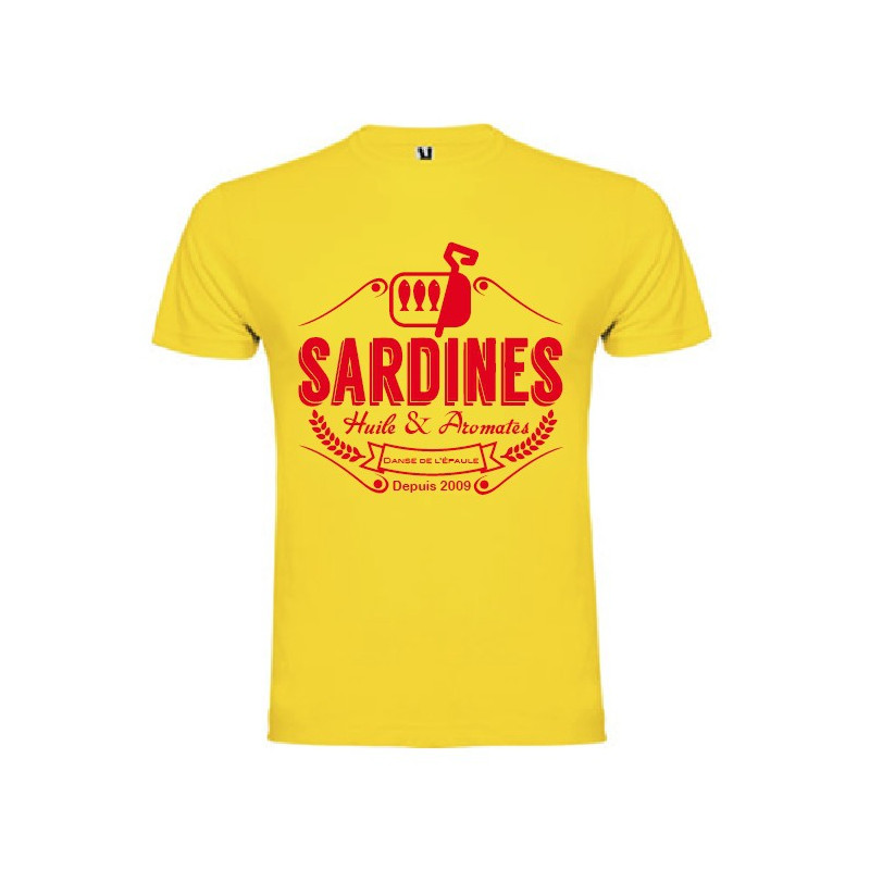 Tee Shirt Sardines 2 Jaune