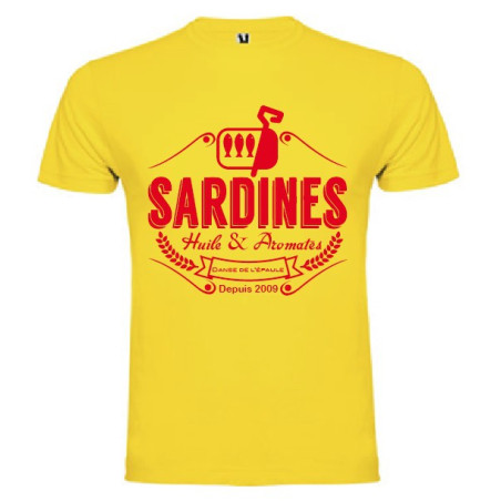 Tee Shirt Sardines 2 Jaune
