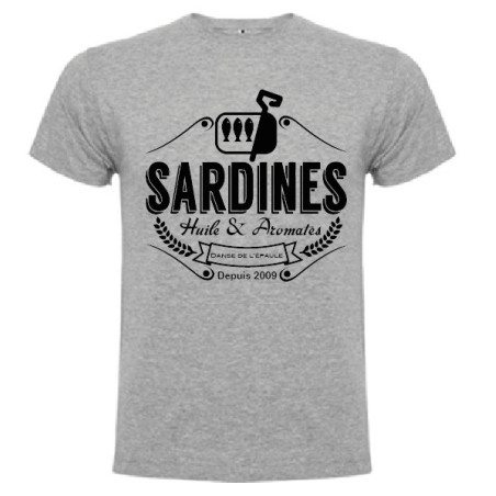 Tee Shirt Sardines 2 Gris