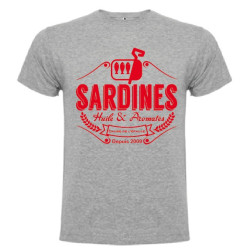 Tee Shirt Sardines 2 Gris