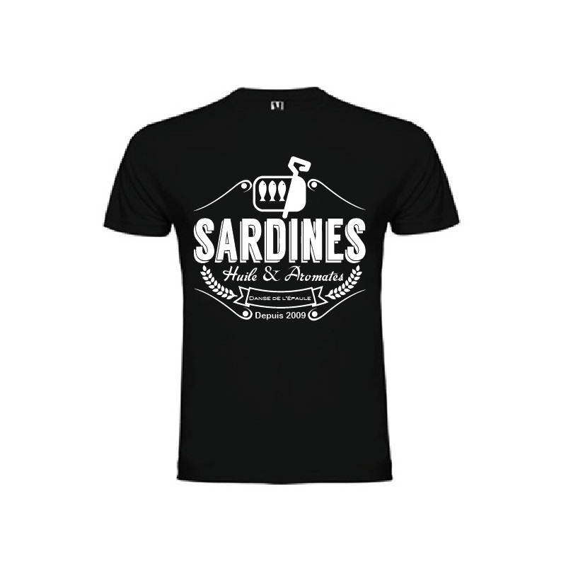 Tee Shirt Sardines 2 Noir