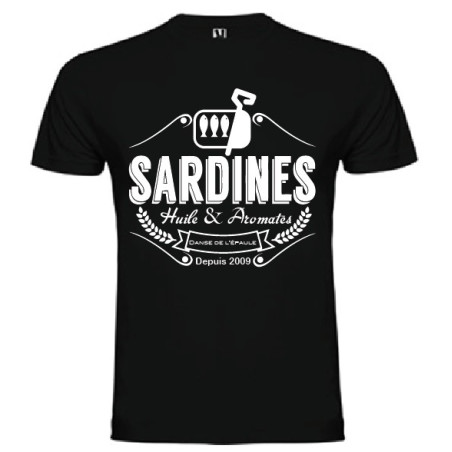 Tee Shirt Sardines 2 Noir