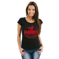 Tee Shirt femme Sardines 2 Noir