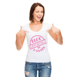 Tee Shirt femme "Élue supportrice de l'année" Blanc