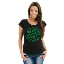 Tee Shirt femme "Élue supportrice de l'année" Noir