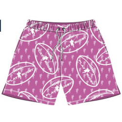 Short de Bain Play Rugby ball Rose Junior
