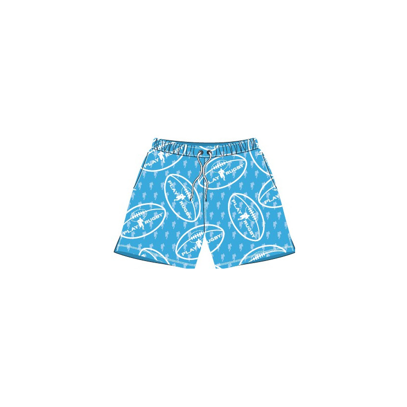 Short de Bain Play Rugby Junior ball Turquoise