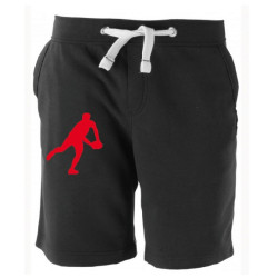 Bermuda Molleton Rugby Essentiel Noir