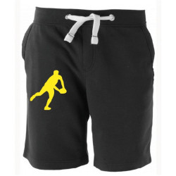 Bermuda Molleton Rugby Essentiel Noir