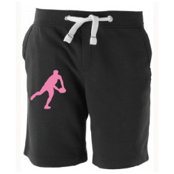 Bermuda Molleton Rugby Essentiel Noir