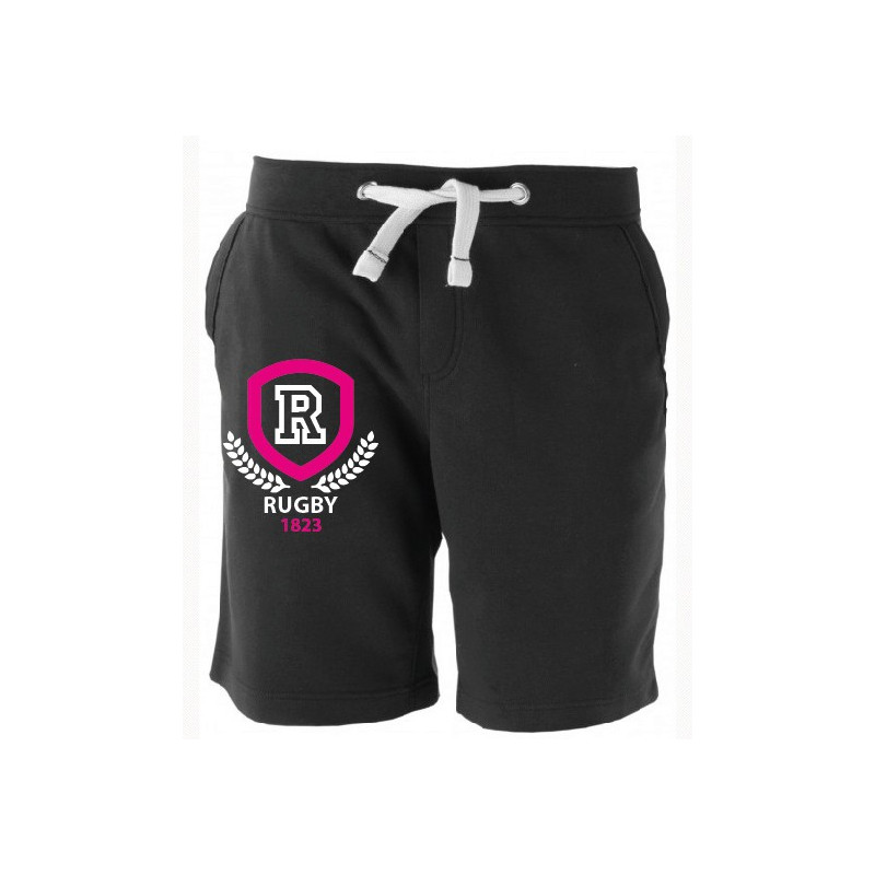 Bermuda Molleton Rugby Laurier Noir