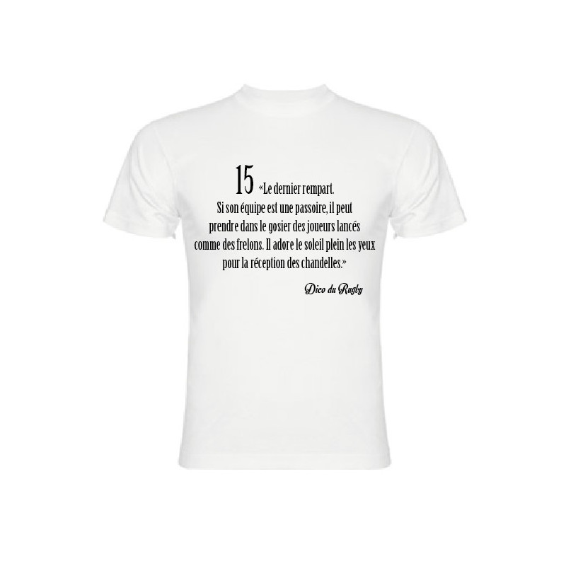 Tee Shirt Dico du Rugby n°15