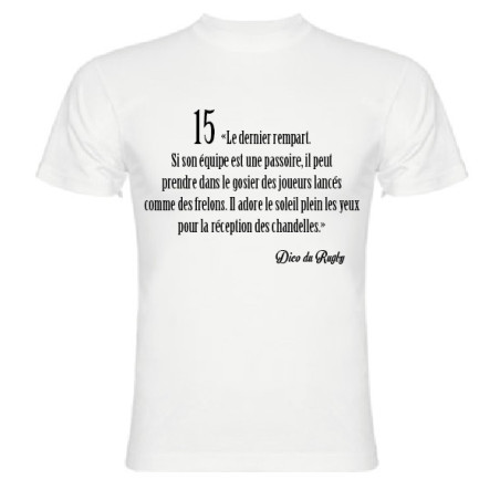 Tee Shirt Dico du Rugby n°15