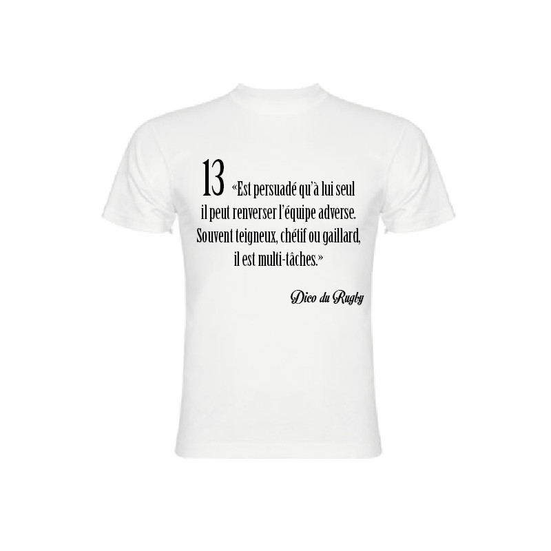 Tee Shirt Dico du Rugby n°13