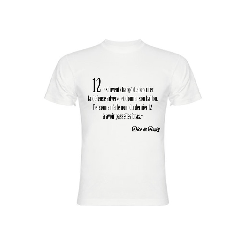Tee Shirt Dico du Rugby n°12