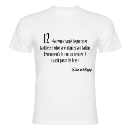 Tee Shirt Dico du Rugby n°12