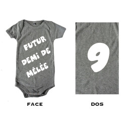 Body bébé Futur Demi de mêlée