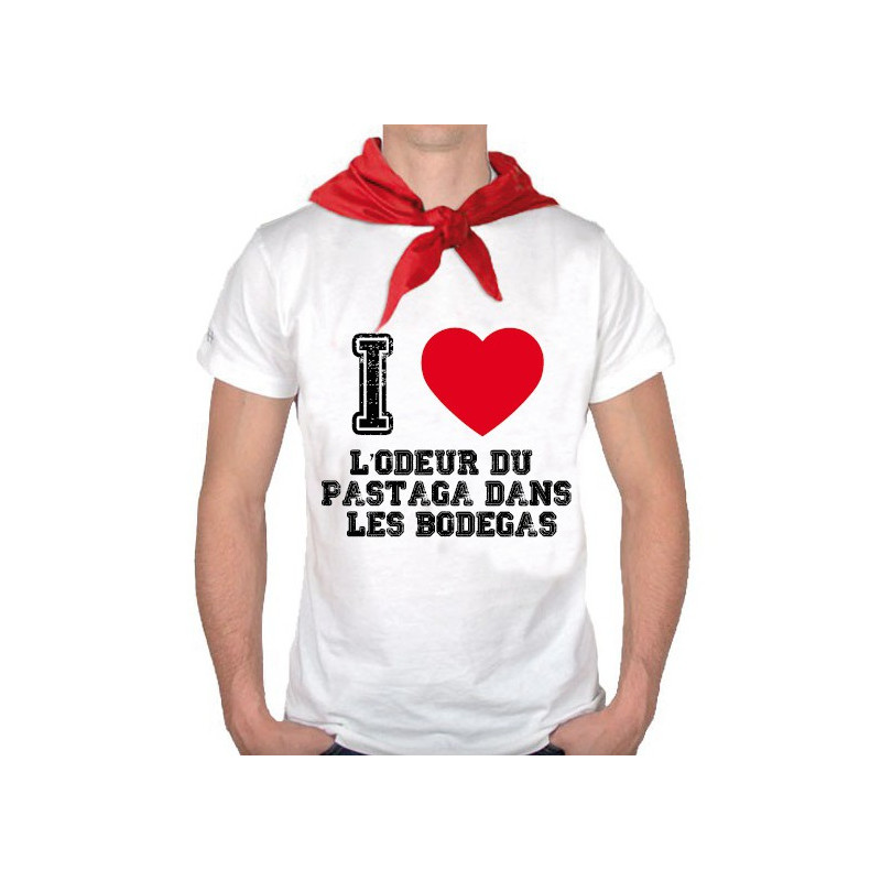 Tee Shirt I Love l'odeur du pastaga + bandana