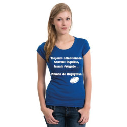 Tee shirt Maman de Rugbyman Bleu