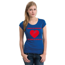 Tee shirt Maman et fière Bleu
