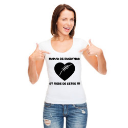 Tee shirt Maman et fière Blanc